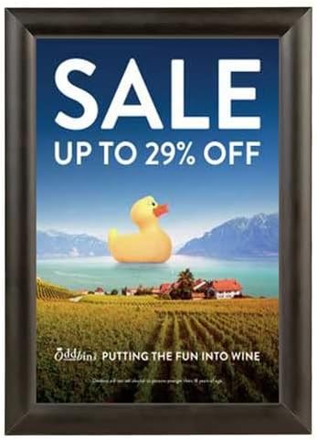 Displaysign 10 Stück Bilderrahmen A3 für Fotos, faltbar, Clipser Klickklappe aus Aluminium, Schwarz