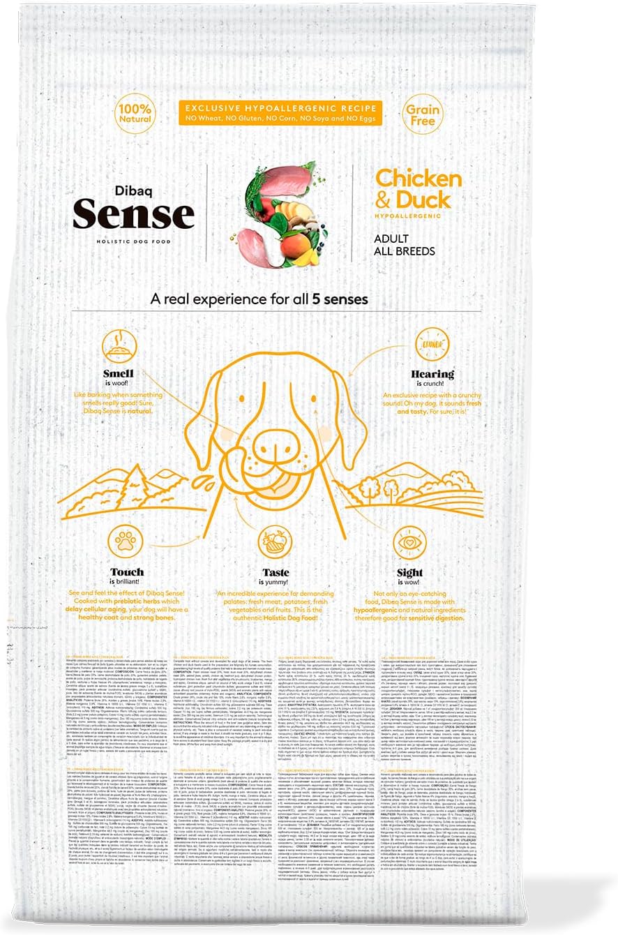Dibaq Sense Grain Free Huhn & Ente, 100% natürliches Hundefutter 12 kg.