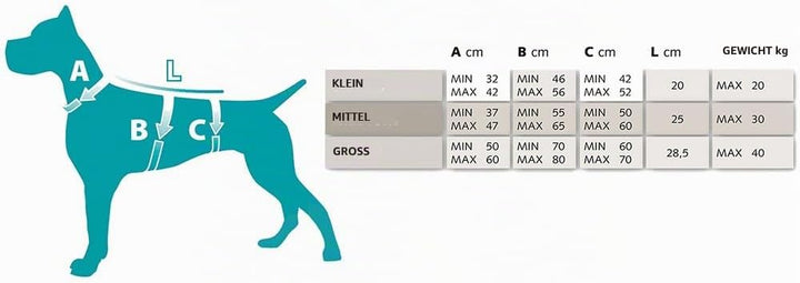 Ferplast Ergonomisches Hundegeschirr Grosse Hunde ERGOTREKKING Small, Geschirr Hund Sechs Verschlüss
