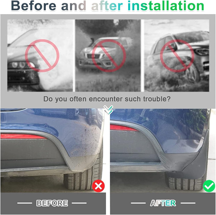 [4 Stück] GAFAT Tesla Model 3 2017-2022 2023 Schmutzfänger, Kotflügel, Spritzschutz Auto, Kunststoff