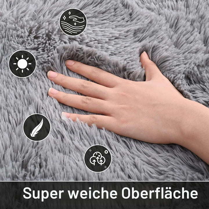 Teppich Rund Teppich Wohnzimmer Hochflor Teppiche Langflor Wohnzimmerteppich für Wohnzimmer Flauschi