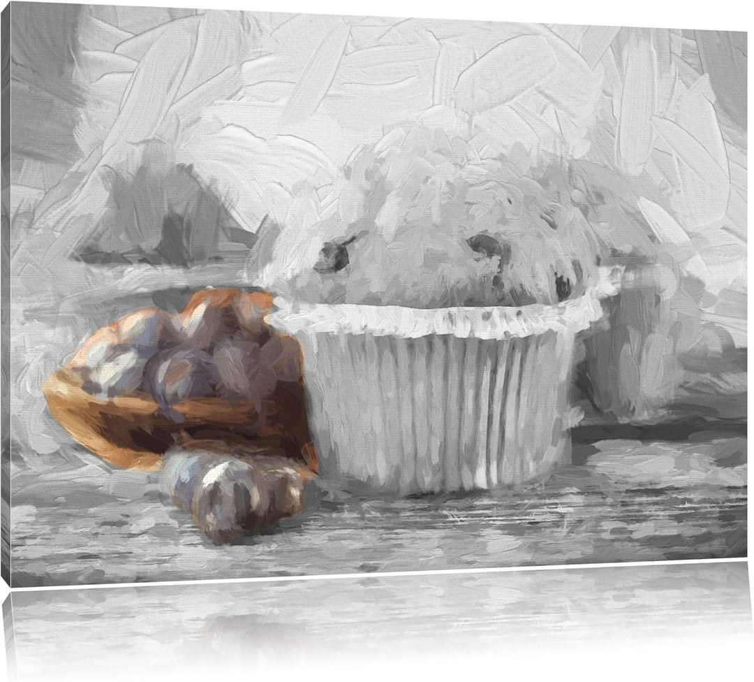 köstlich süsse Muffins Format: 100x70 auf Leinwand, XXL riesige Bilder fertig gerahmt mit Keilrahmen