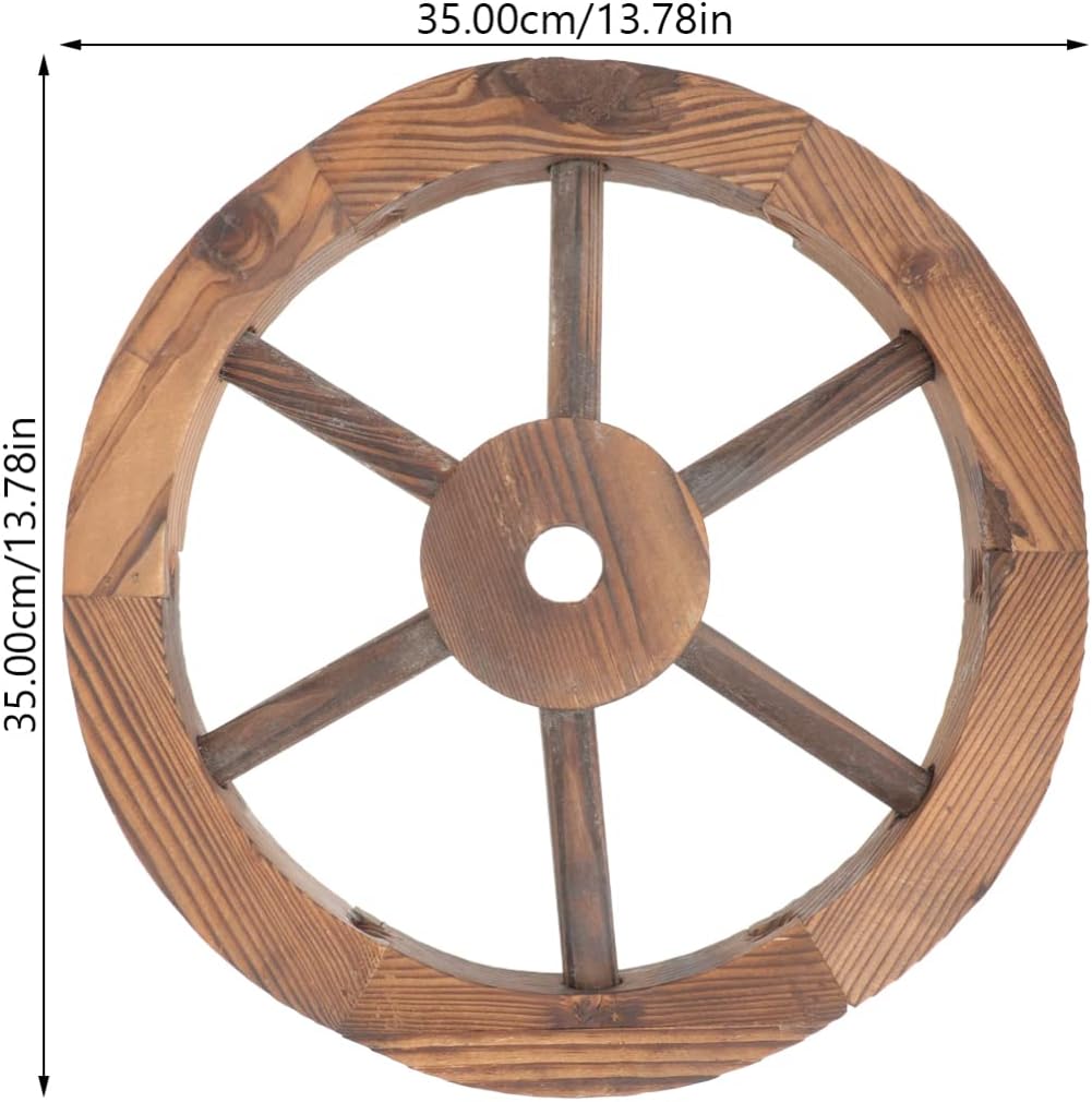 Happyyami Rad Dekoration Rustikales Wagenrad Retro- Wanddekoration Wagenradkunst Dekorativer Wagen D