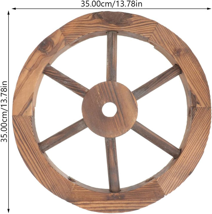 Happyyami Rad Dekoration Rustikales Wagenrad Retro- Wanddekoration Wagenradkunst Dekorativer Wagen D