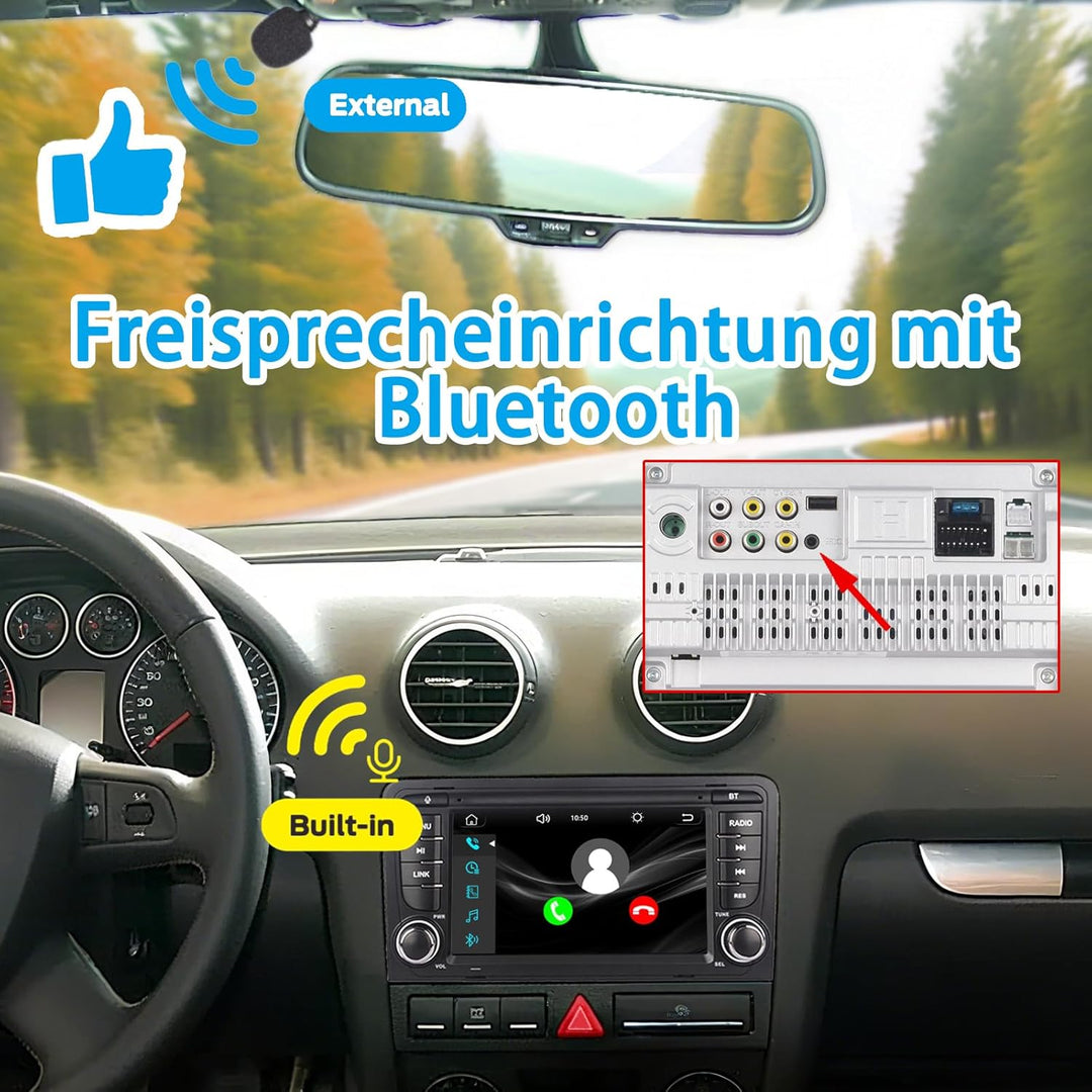 Linux Autoradio Blitzstart für Audi A3 S3 RS3 8P 2003-2012 Wireless CarPlay/Android Auto/Bluetooth/F