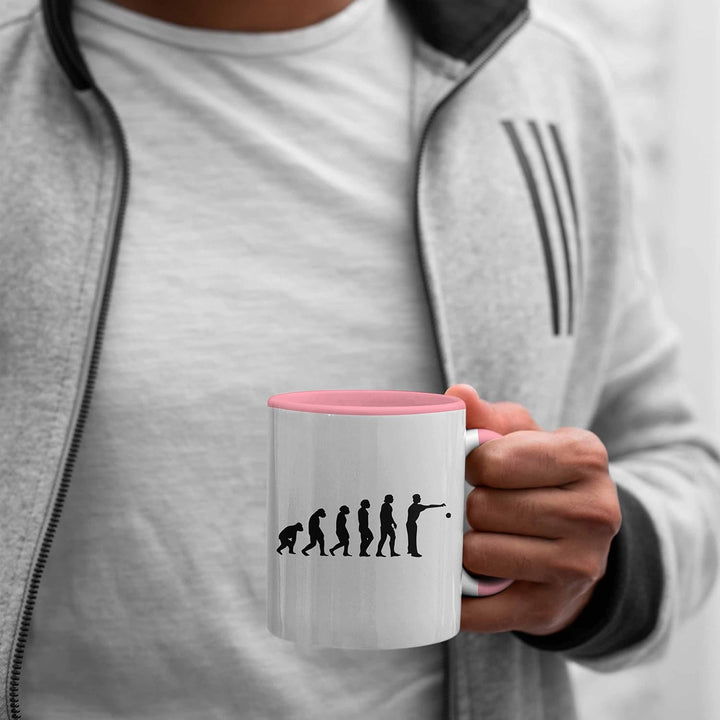 Trendation - Boule Tasse Geschenk Boule-Spieler Geschenkidee Spruch Evolution Boule (Rosa), Rosa