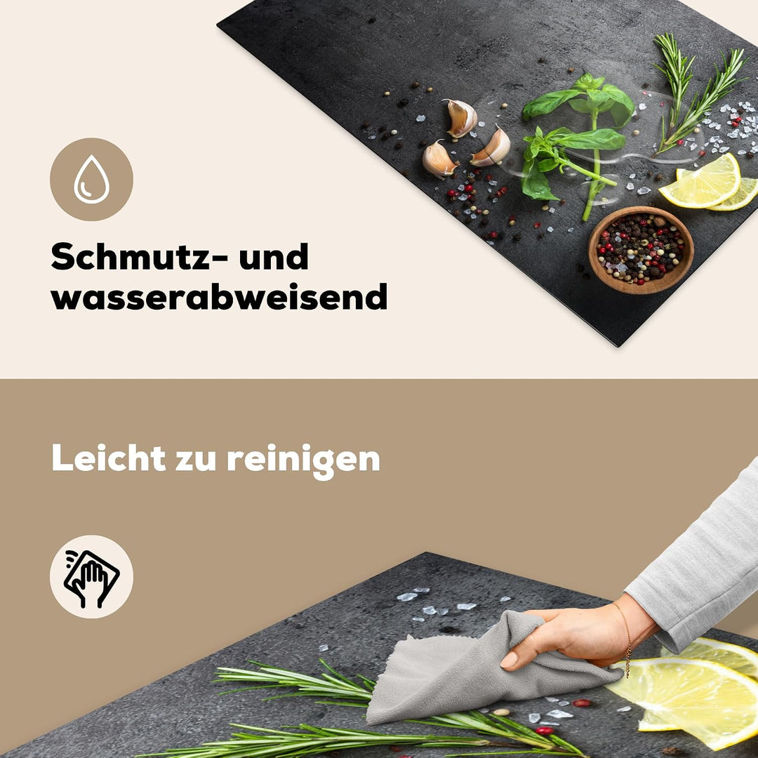 KitchenYeah© Herdabdeckplatte Einteilig Ceranfeld Abdeckplatte für | 83x51 cm - Induktionsschutz Cer