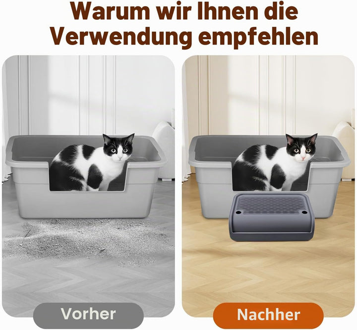 Katzentoilette, Katzenrampe/Treppe/Katzenfänger mit Filterfunktion, leicht zu reinigen, Filterpedal