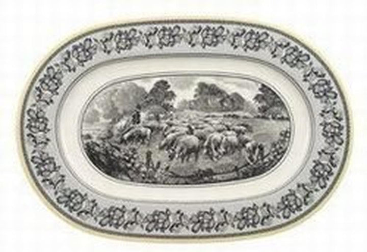 Villeroy und Boch Audun Ferme Platte oval 34 cm, Premium Porzellan