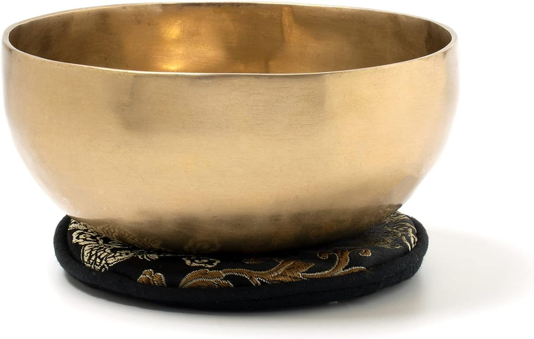 Tibetische Klangschale I ca. 300 g I für Meditation, Yoga, Achtsamkeit I Inkl. Klöppel/Pad I Handges