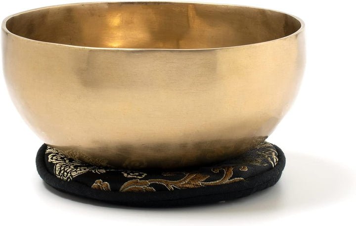 Tibetische Klangschale I ca. 300 g I für Meditation, Yoga, Achtsamkeit I Inkl. Klöppel/Pad I Handges
