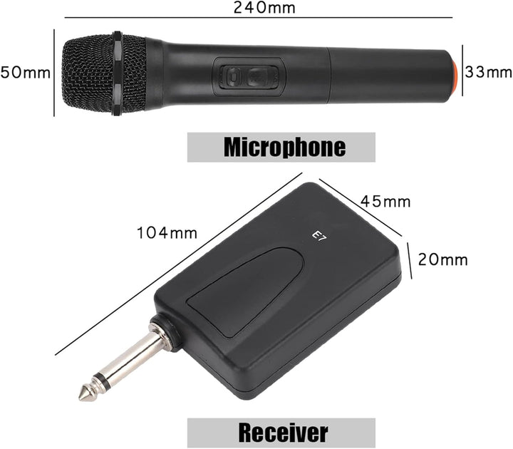 Tangxi WHF-WLAN-Mikrofonsystem, Dual-VHF-Band Karaoke-Handheld-Mikrofon, professionelles Handheld-Mi
