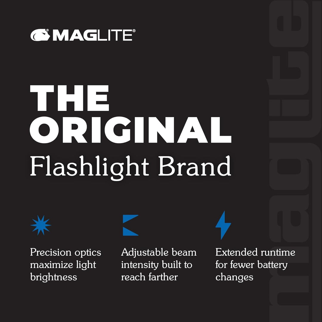 Mag-Lite Unisex-Adult ML25LT-S3016 ML25LT LED Taschenlampe batteriebetrieben 173lm 18h 195g, 10 x 15