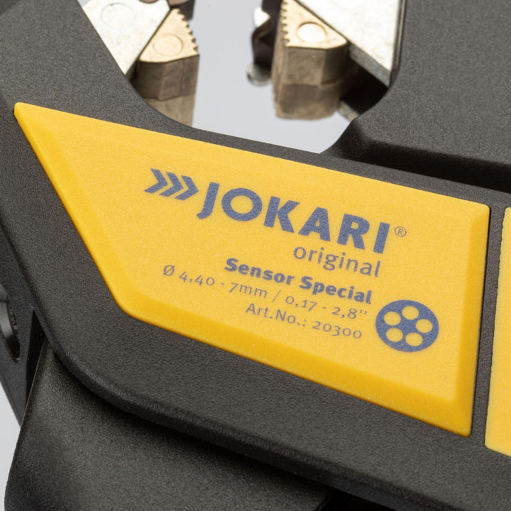 Jokari Abisolierzange Sensor Special (Abisolierbereich ø 4,4 – 7 mm, Abisolierlänge einstellbar, Abm