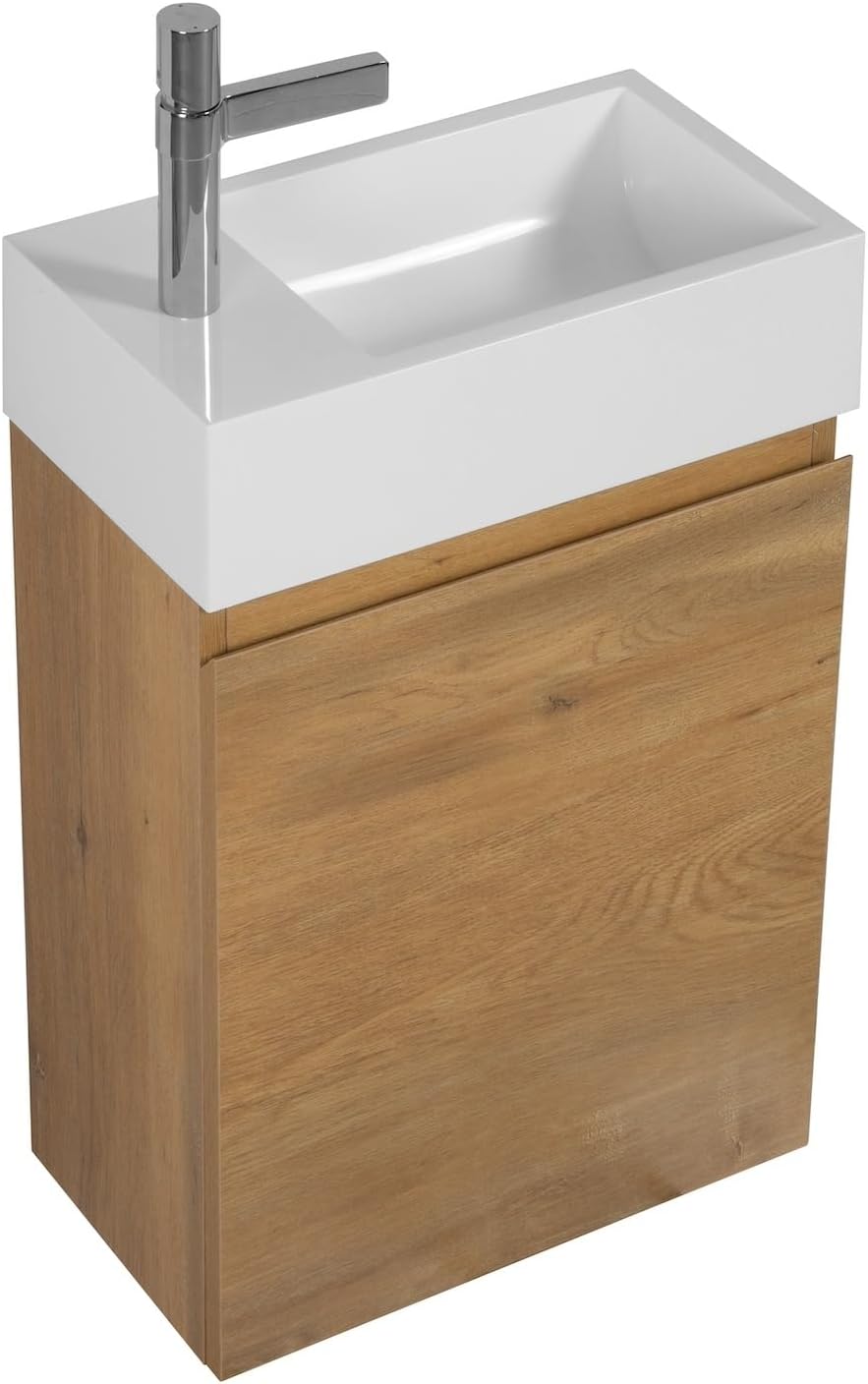 WC Badmöbel Angela 40x22 cm Eiche - Schrank Waschbecken Badezimmer Toilette Eiche 40cm, Eiche 40cm