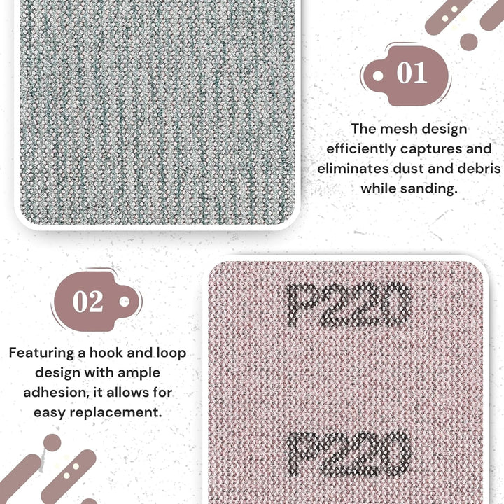 Shineboc Körnung P240 Netz Schleifpapier Rolle Klett, 70 mm x 12 m, Kollokation mit 70mm Breites Han