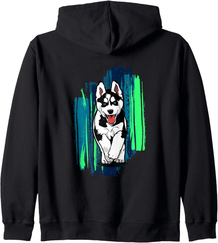 Niedlicher kleiner Husky Kapuzenjacke