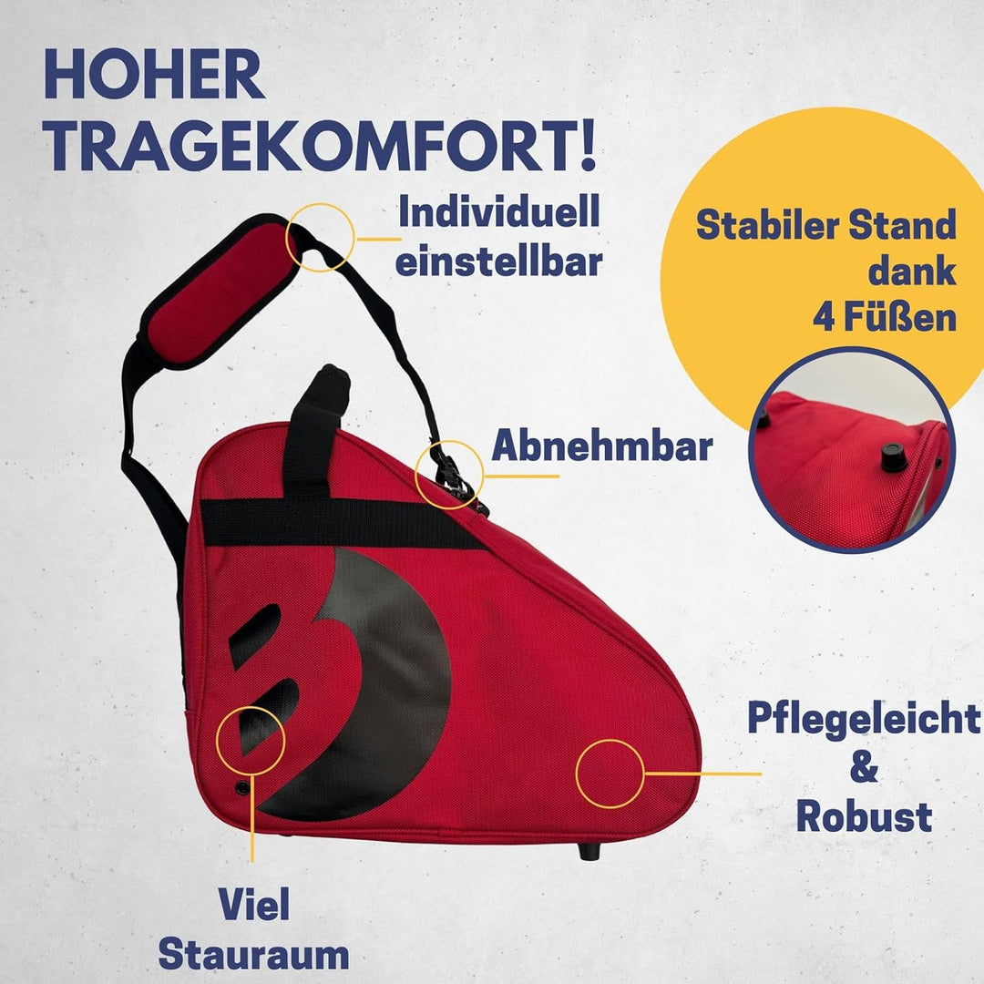 BEST SPORTING Tasche für Inlineskates und Schlittschuhe I Schlittschuhtasche mit verstellbarem Trage