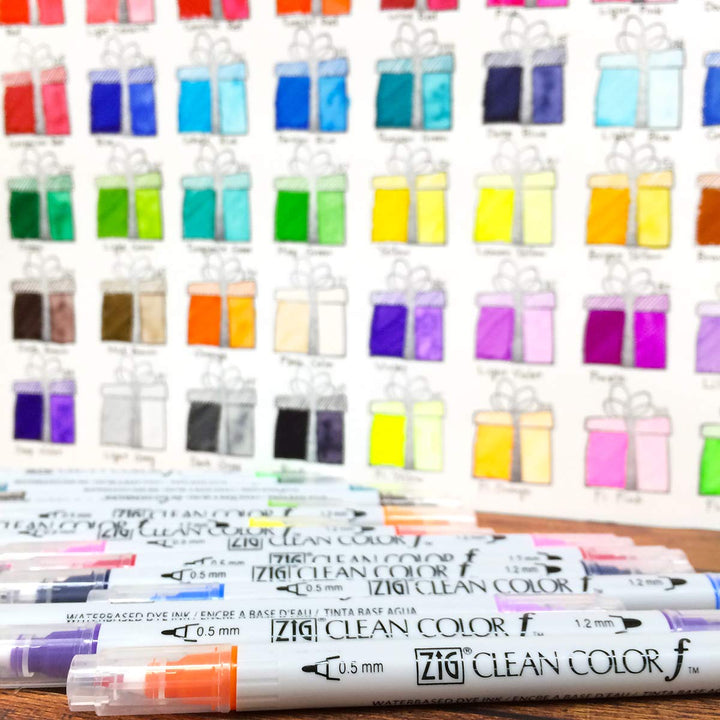 Kuretake ZIG Twin Tip Marker reinigen Farbe F, 36 Farbe Set (tcs-6000t/36 V)