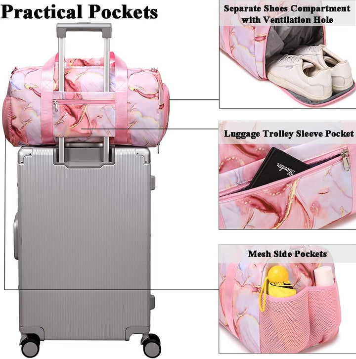 Mädchen Sporttasche Reisetasche Kinder Mädchen Tanztasche Reisetasche Trainingstasche Damen Sporttas