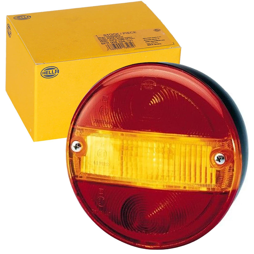 Hella Rückleuchte - Glühlampe - 24V / 12V - Anbau/geschraubt - ECE/ADR/GGVS/nicht SAE - Lichtscheibe