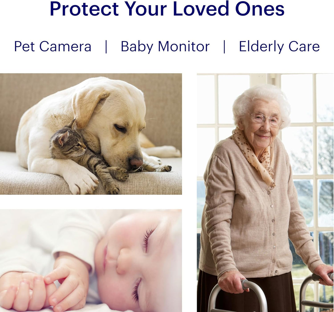 Canary View Überwachungskamera 1080p HD WiFi IP | 24/7 Live-Übertragung, Bewegungsmelder, 2-Wege-Aud