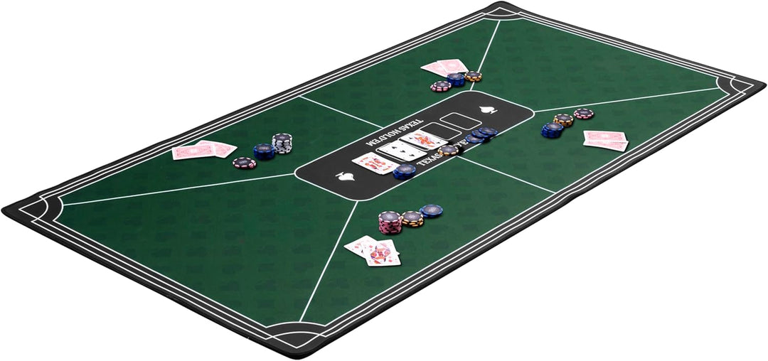 Engelhart - 320992 – Pokermatte grün – rutschfeste Spielfläche 120 cm x 60 cm – Dicke: 3 mm – Bedruc