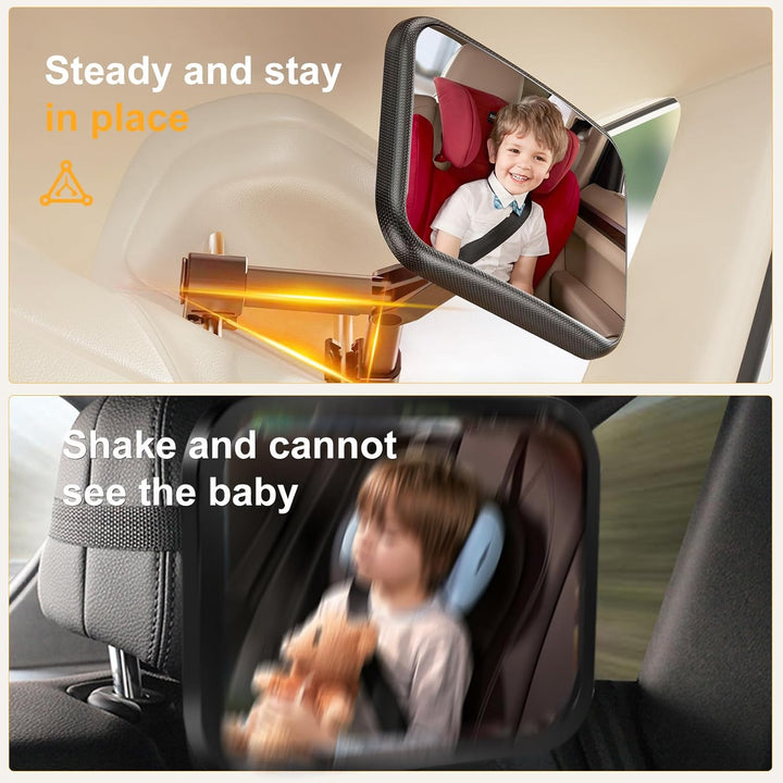 Spiegel Auto Baby Rückbank,360° Baby Autospiegel,rückspiegel für baby mit Haken Clip,baby spiegel Er