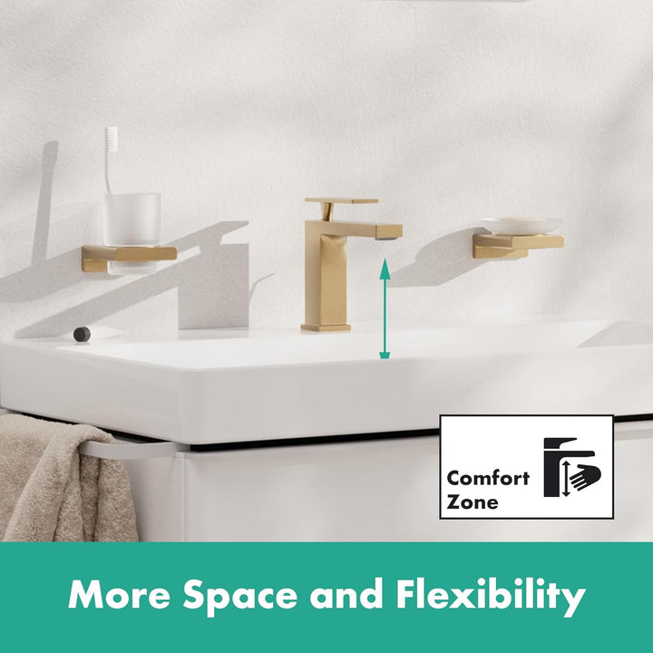 hansgrohe Tecturis E - Waschtischarmatur mit Zugstangen-Ablauf, energiesparend (CoolStart), Wasserha