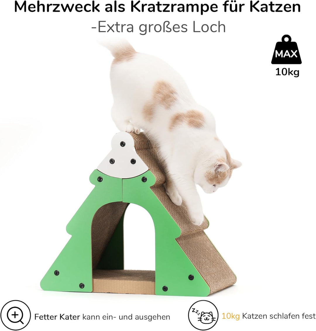 FUKUMARU Kratzbrett Katzen, Hoch Katzenkratzbrett aus Wellpappe, Bergform Vertikale Katzenliege Krat