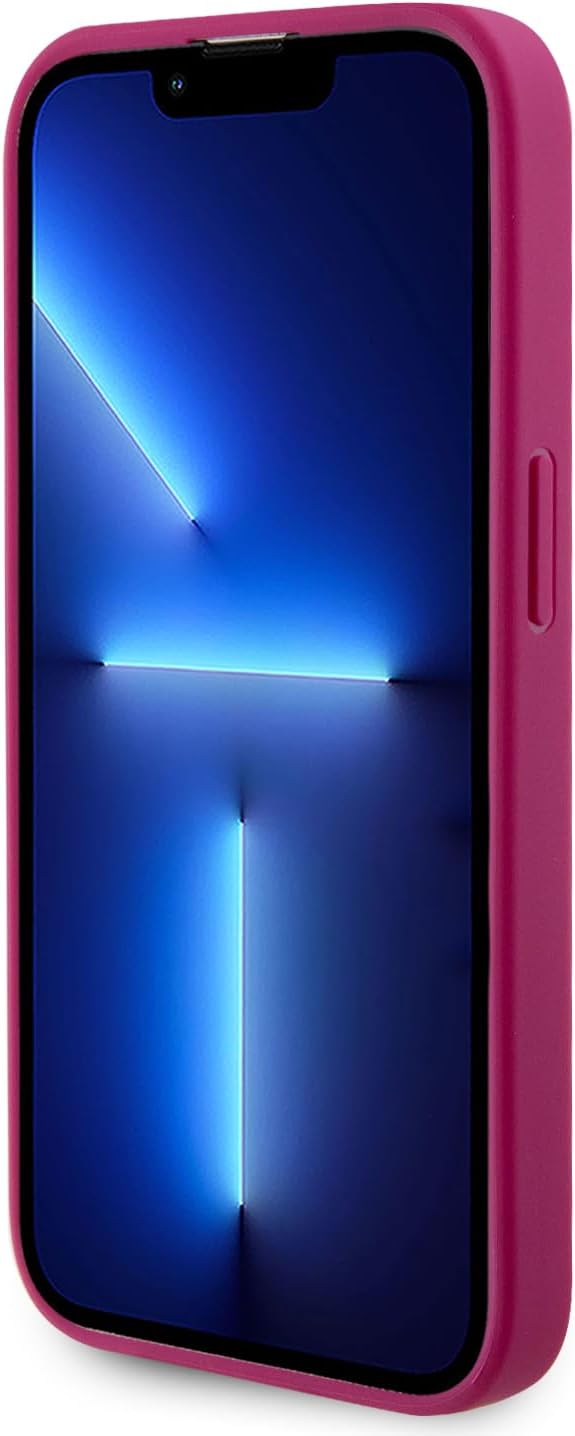 CG MOBILE Guess PU Metal 4G Strass Hülle für iPhone 15 Pro Max (Pink) rose, rose