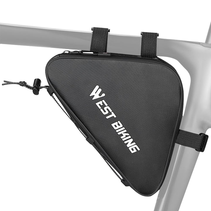 Fahrrad Rahmentasche Dreieckstasche 1L – wasserdichte Rahmentasche mit TPU-Reissverschluss, schmale