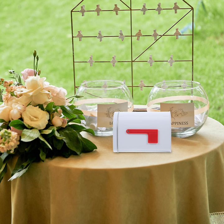 DOITOOL Zinkbeschichtete für Robuste Mailbox mit Signalflaggen für DIY Projekte und Kreative Aktivit