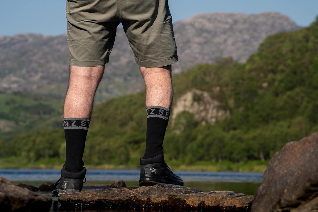 Sealskinz Wasserdicht Warm Wetter Mid Länge Socke mit Hydrostop schwarz / grau S, schwarz / grau S