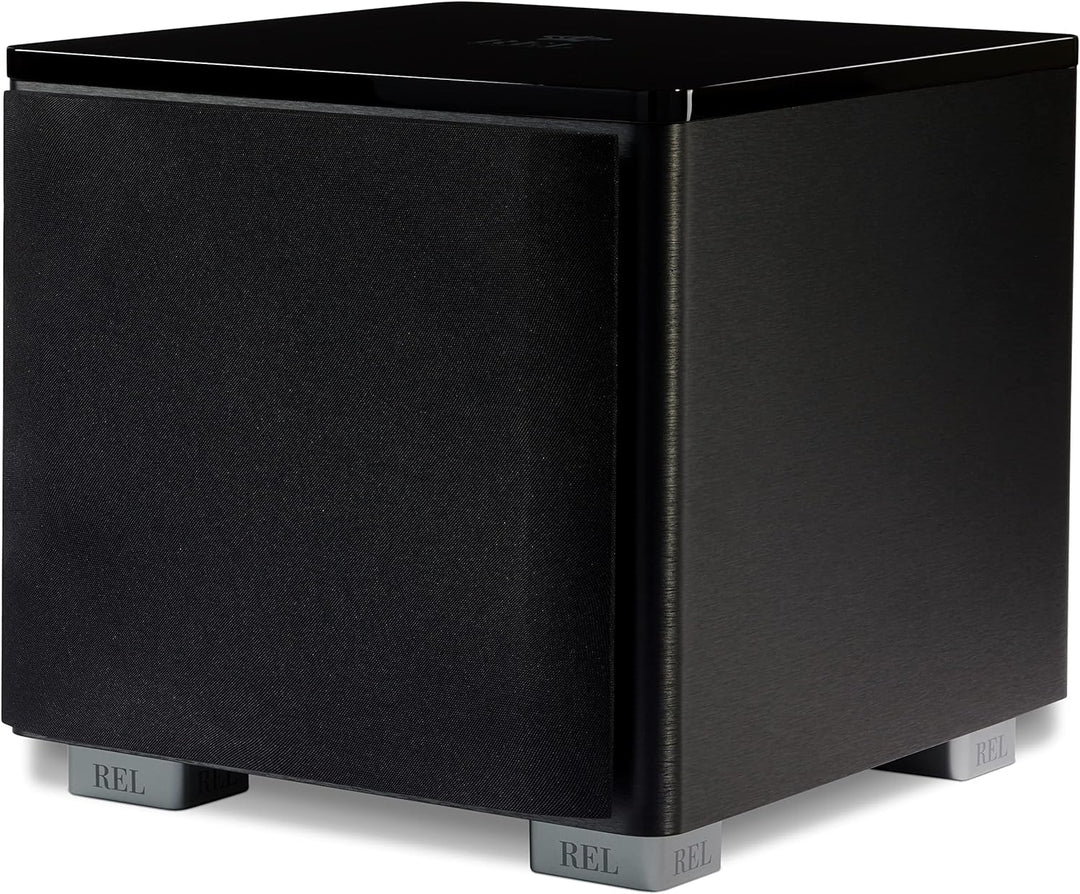 REL Acoustics HT/1205 MKII Subwoofer, kompatibel mit HT-Air Wireless, Composite Schwarz Granulat Lin