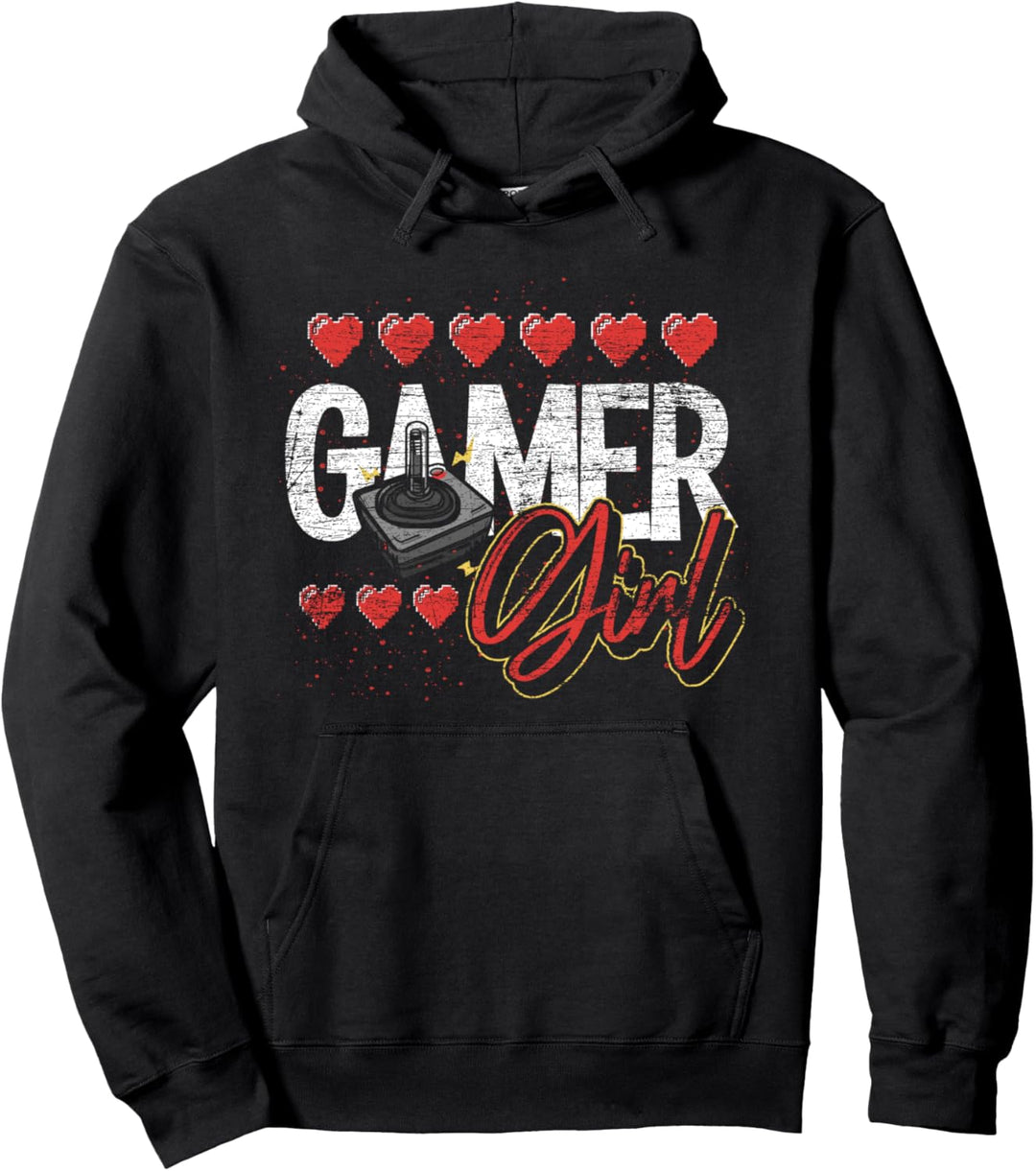 Joystick Gamer Mädchen Nerd Geschenk Gaming Pullover Hoodie
