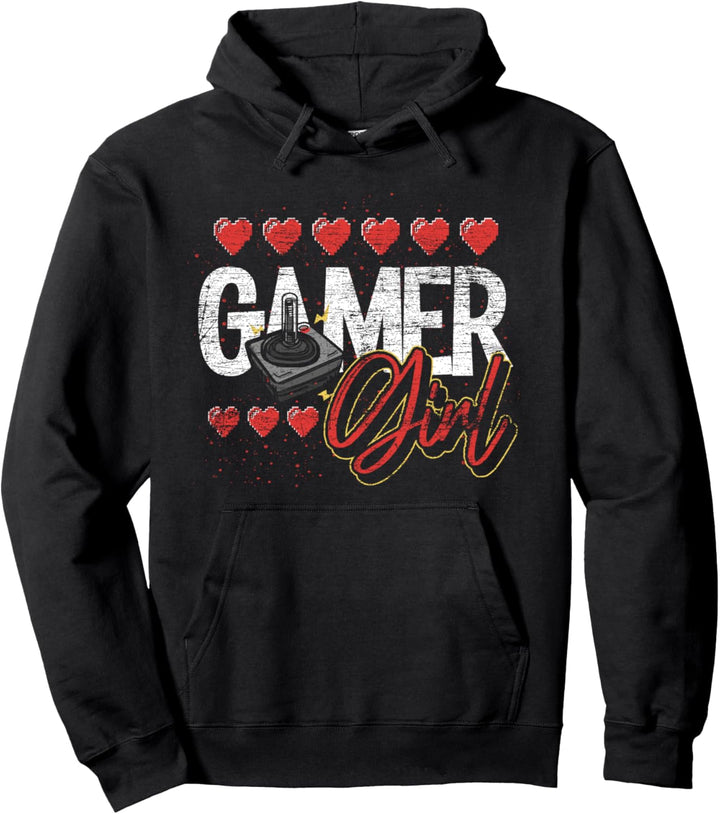Joystick Gamer Mädchen Nerd Geschenk Gaming Pullover Hoodie