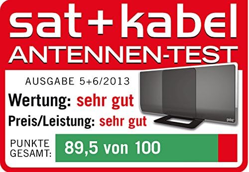 Goobay 67179 DVBT2 Antenne mit Verstärker innen / Aktive DAB Zimmerantenne für Fernseher HDTV Full H