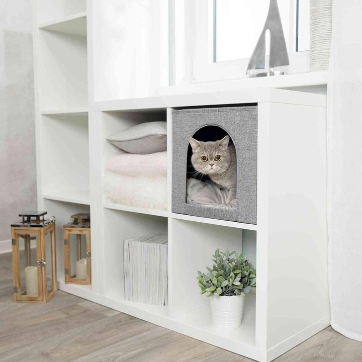 Trixie 44087 Kuschelhöhle Ella für Regal, 33 × 33 × 37 cm, grau, 1 Stück (1er Pack)
