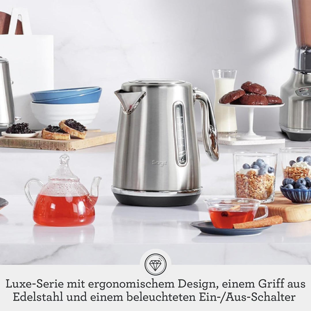 Sage - The Soft Top Luxe - Wasserkocher mit Kontrollanzeige - 1,7 L Fassungsvermögen, Schnelles Sied
