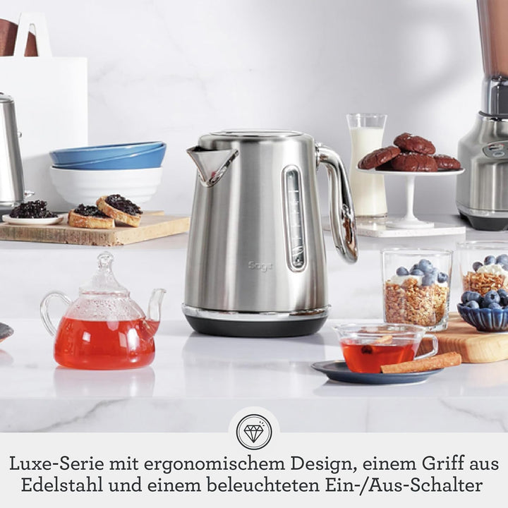 Sage - The Soft Top Luxe - Wasserkocher mit Kontrollanzeige - 1,7 L Fassungsvermögen, Schnelles Sied