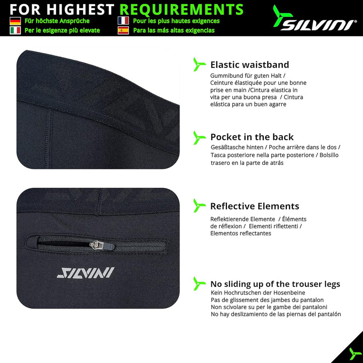 SILVINI RAPONE PAD Fahrradhose Damen lang gepolstert Thermo Radhose Damen lang Radlerhose Damen lang