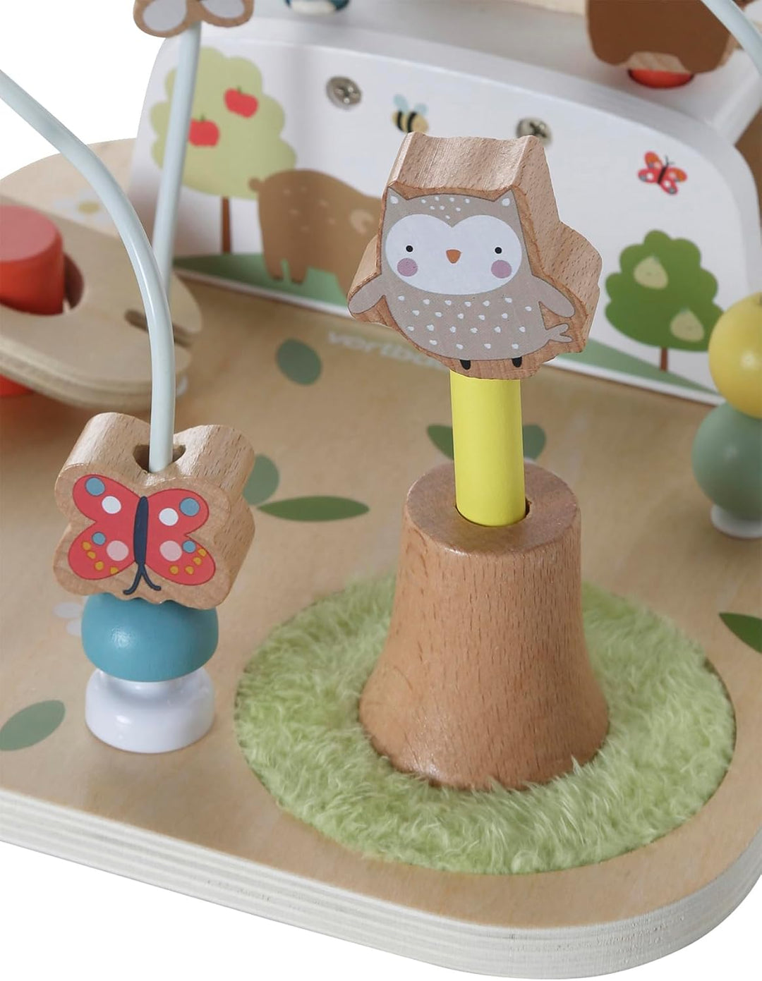 Vertbaudet Baby Motorikspiel mit Waldtieren Vier Jahreszeiten Holz FSC® Natur Beige, Beige