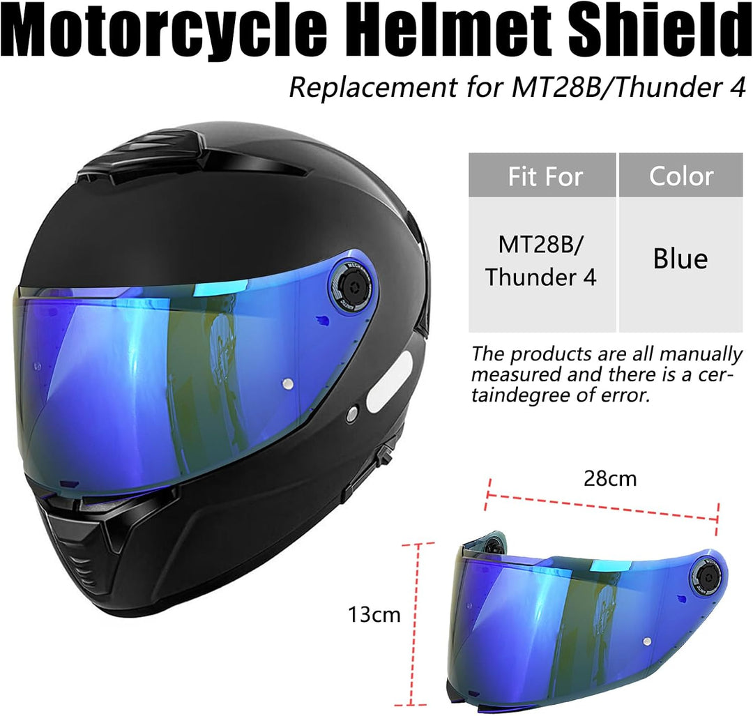 Helmvisier für MT 28B/Thunder 4 SV, Motorradhelm Visier,Helmvisier Motorrad Windschutz Helm Objektiv