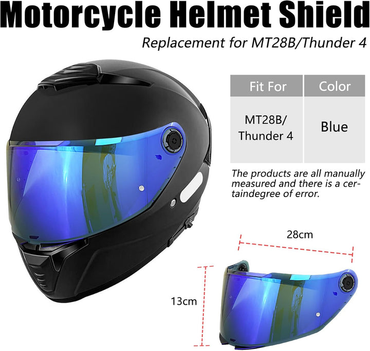 Helmvisier für MT 28B/Thunder 4 SV, Motorradhelm Visier,Helmvisier Motorrad Windschutz Helm Objektiv