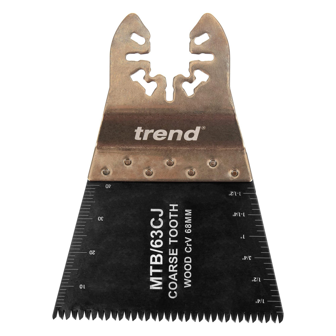 Trend Multi-Tool Sägeblätter, 5er-Pack, 68 mm Grobzahn CrV im japanischen Stil für Holz & Gipskarton