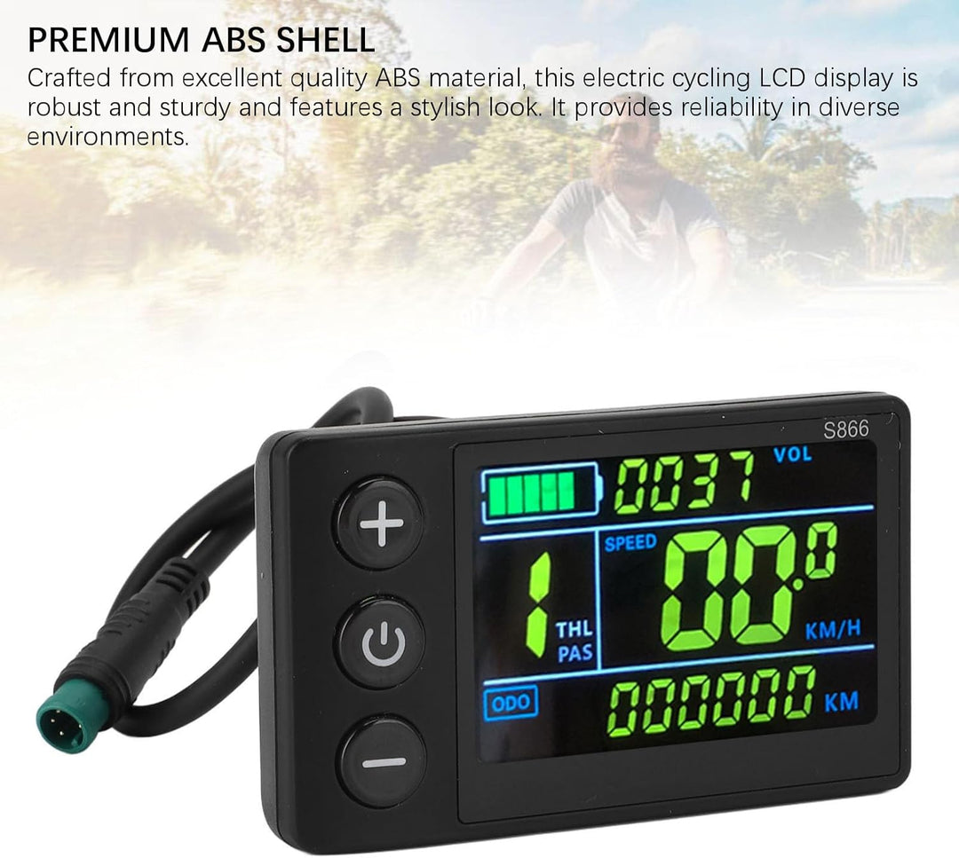 LCD-Display für Elektrofahrräder, S866 ebikesDisplay, Bedienfeld, Wasserdicht, 5-polig, für Elektror