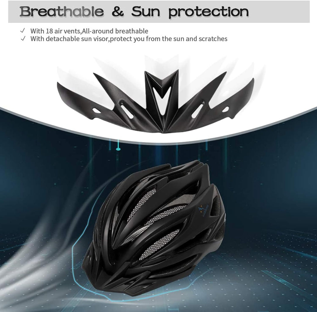 ioutdoor Premium Fahrradhelm, CE CPSC Zertifikat, Radhelm mit Abnehmbarer Sonnenblende und Insektenn