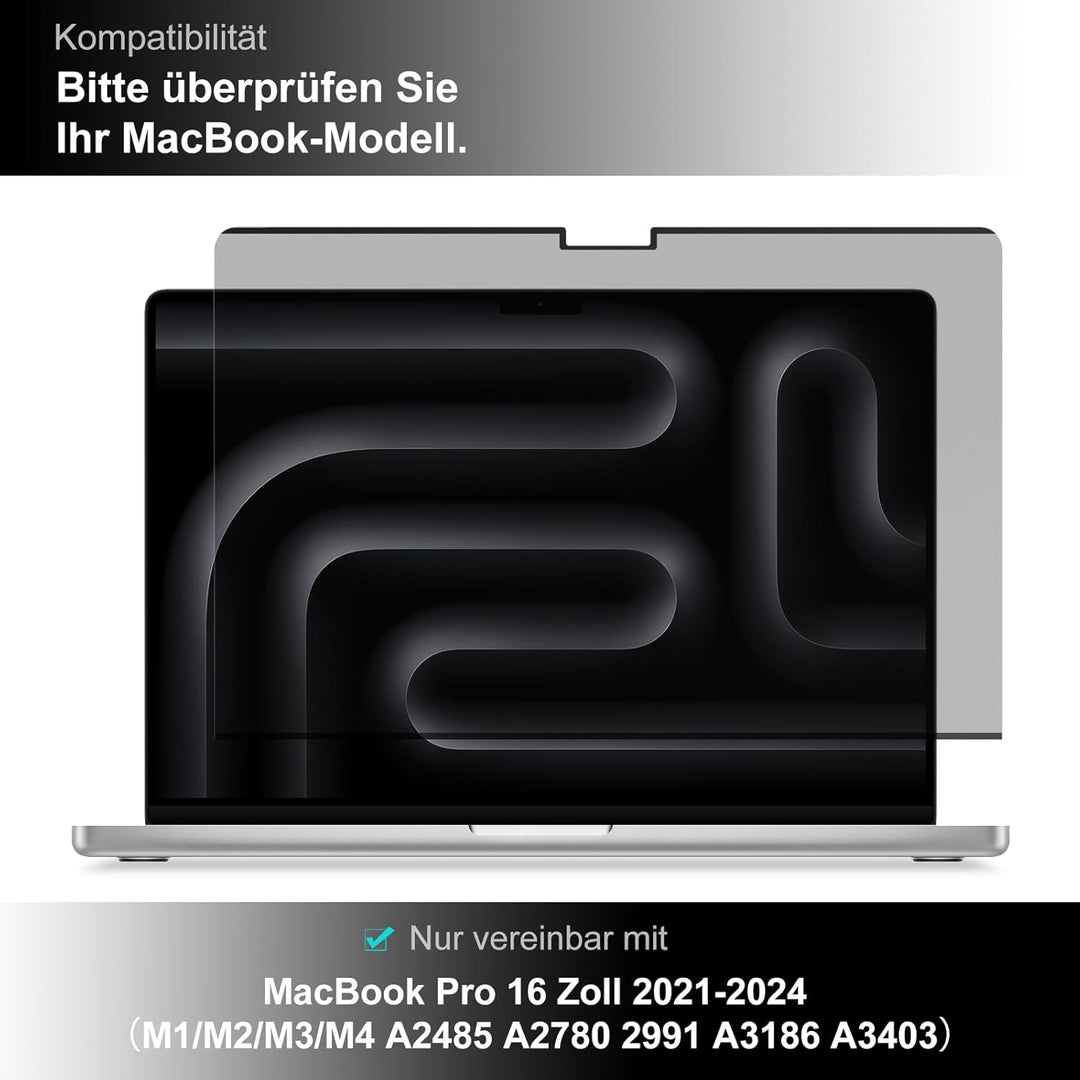 STARY 360° Magnetischer Blickschutzfolie für MacBook Pro 16 Zoll (2021-2024,M1, M2, M3, M4, Pro, Max