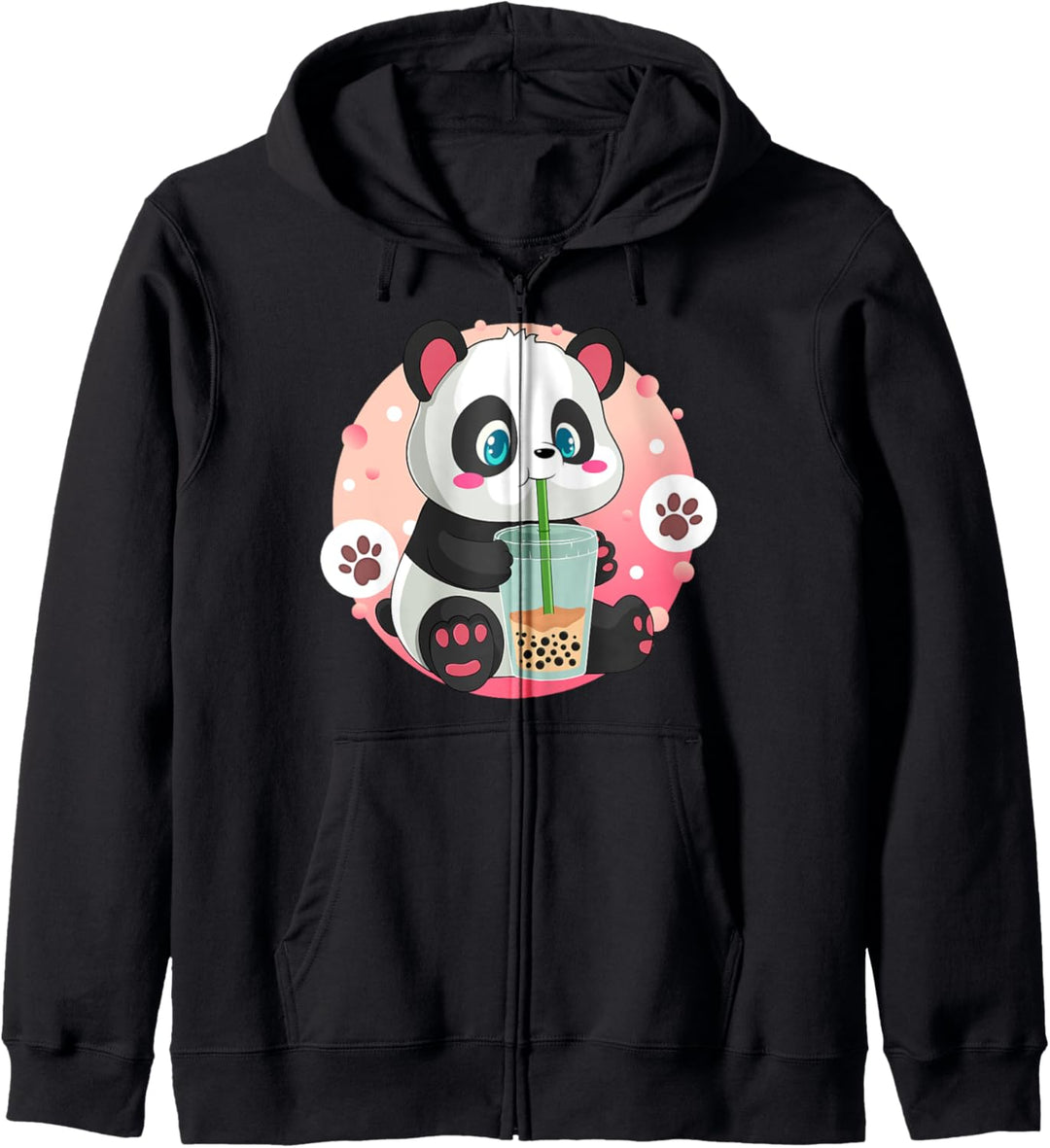 Panda Boba Tea Bubble Tea Anime Kawaii Neko Kapuzenjacke